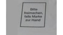 „Bitte freimachen, falls Marke zur Hand“: Bedeutung und Infos