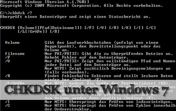 Wie nutze ich chkdsk in Windows 7?