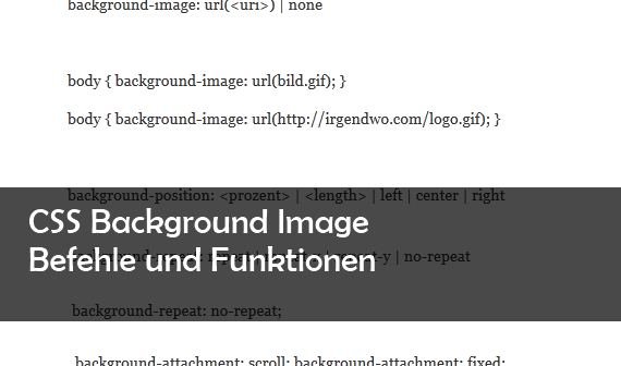 CSS Background Image: Befehle, Positionen und mehr