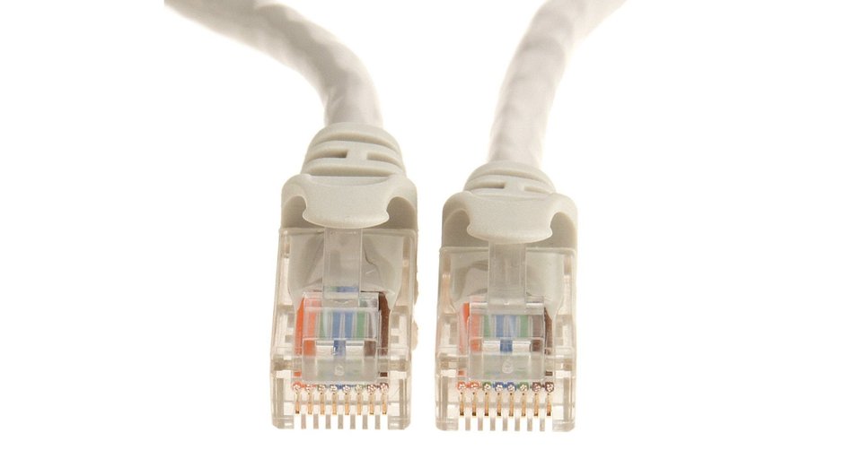 Ein Ethernet-Kabel oder LAN-Kabel oder auch Netzwerkkabel.