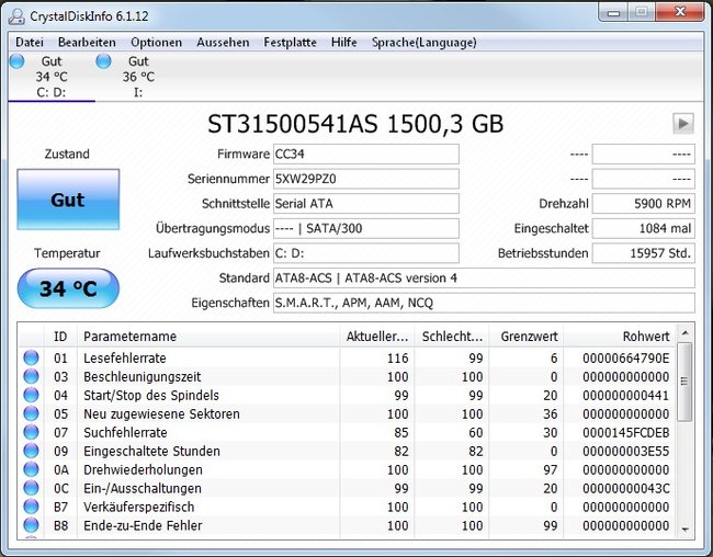festplatte ueberpruefen crystaldiskinfo