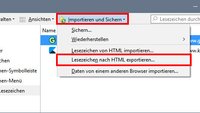 Firefox: Lesezeichen exportieren – so geht's