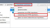 Firefox: Lesezeichen exportieren – so geht's