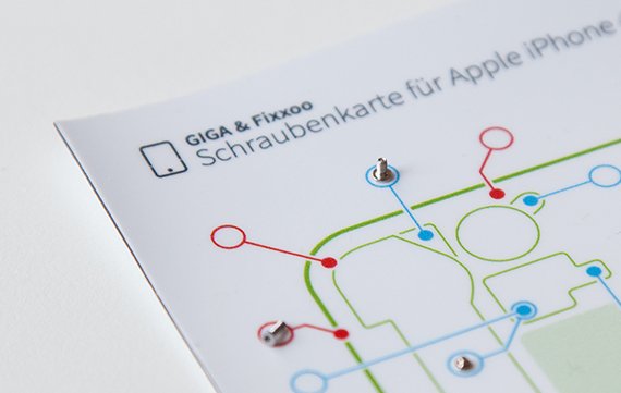 iPhone 4s Reparatur: Schraubenkarte zum Herunterladen