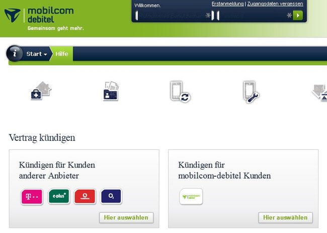 mobilcom debitel kuendigen webseite