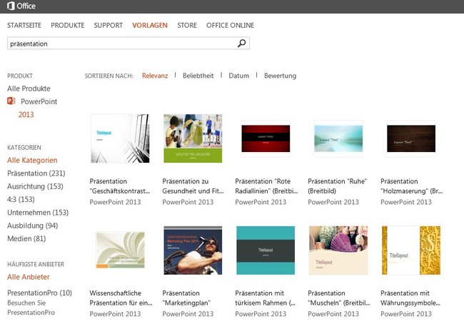 ms powerpoint vorlagen online