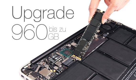 MacBook Air und Retina: Günstige SSD-Upgrades mit bis zu 960 GB jetzt verfügbar