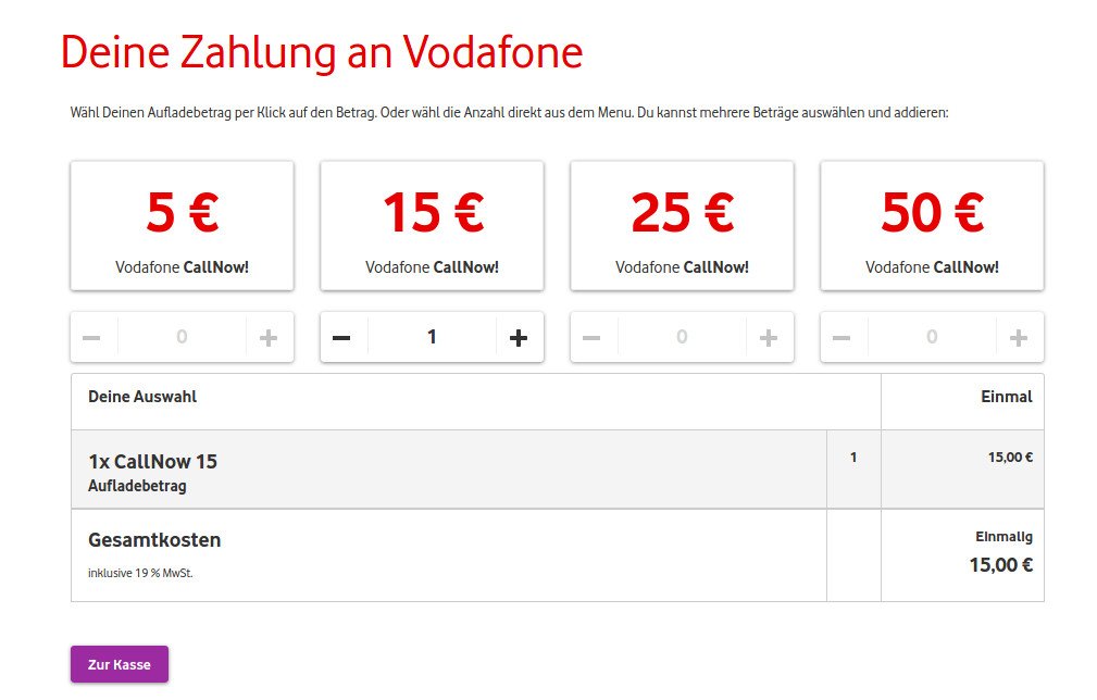 Vodafone: Guthaben abfragen und aufladen - so geht's