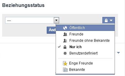 Beziehungsstatus bestimmte facebook verbergen für personen Facebook Beziehungsstatus