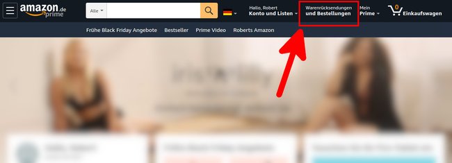 Klickt hier, um eure Amazon-Bestellungen zu sehen. Bild: GIGA