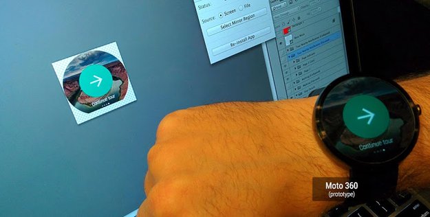 Smartwatches: Google zeigt gigantischen Moto 360-Prototypen, demonstriert Entwicklung für Android Wear