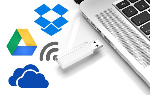 Dropbox, Google Drive und OneDrive auf externe Festplatte sichern