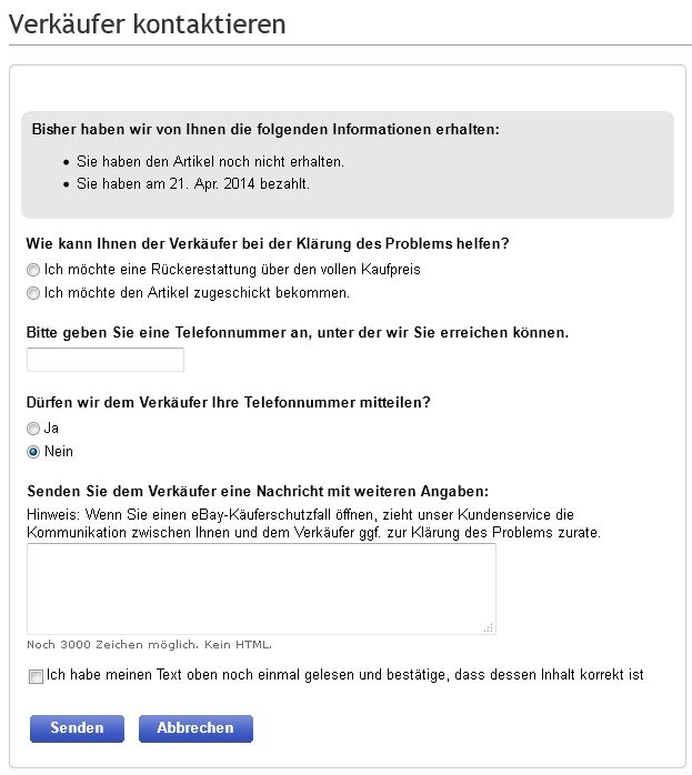 eBay Telefonnummer ändern in Browser & App