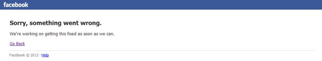 Something went wrong: Wenn die Meldung angezeigt wird, ist Facebook down.