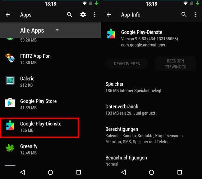 Die Google Play Dienste sind ab Android 2.2. auf jedem Android-Gerät vorinstalliert.