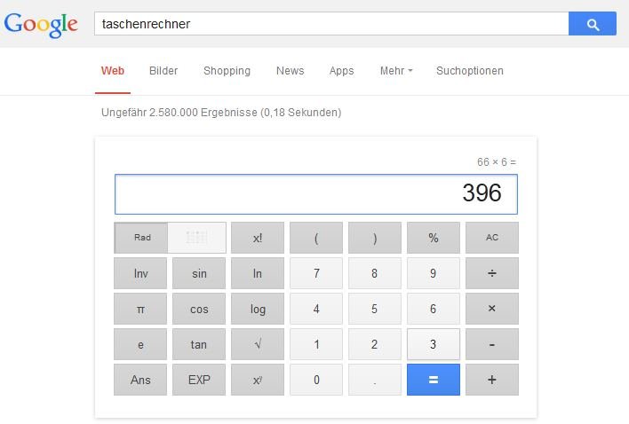 google-taschenrechner