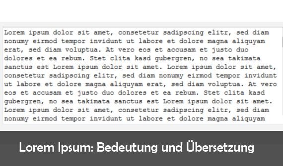 Lorem ipsum dolor sit amet: Übersetzung und Bedeutung