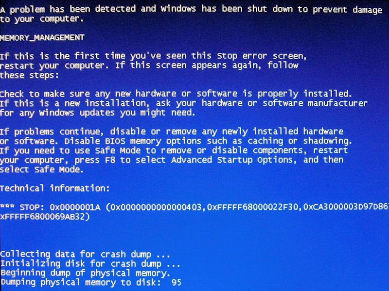 Hat Windows Probleme mit dem Memory Management, dann kommt es zu plötzlichen Abstürzen (Quelle: User began24)