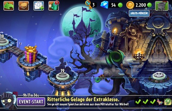 Plants vs. Zombies 2: Welt 5 ist komplett - das finstere Mittelalter (Update)