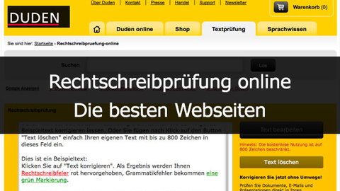 rechtschreibprufung online die besten webseiten