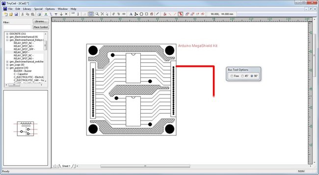 Einen Schaltplan zeichnen? Kein Problem mit TinyCAD!