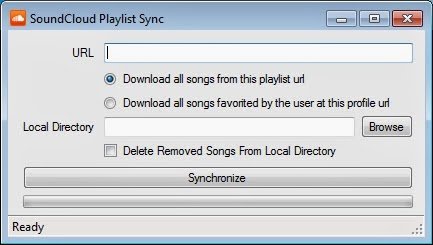 Soundcloud: Einfach URL eurer Playlist eintragen und Speicherort auswählen