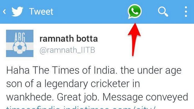 Twitter: Spezieller WhatsApp-Button in Testversion der App gesichtet