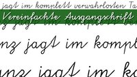 Font: Vereinfachte Ausgangsschrift