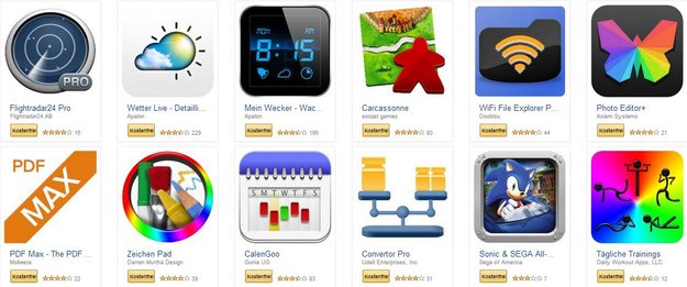 Amazon: 29 Android-Apps und -Games im Wert von 100 Euro bis morgen kostenlos