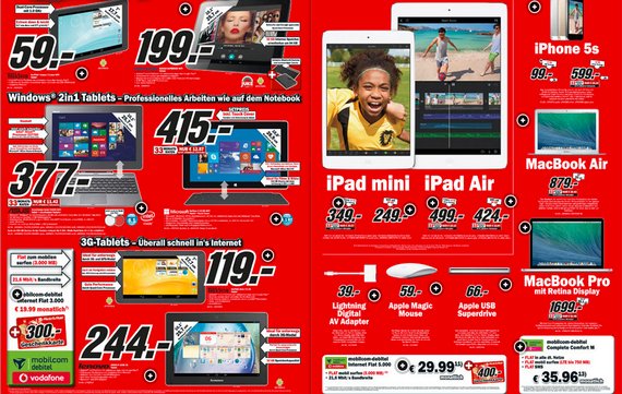 Media Markt Prospekt-Check zur WM 2014: iPads, Mac-Zubehör,…