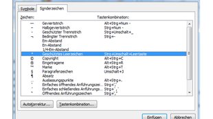 Geschütztes Leerzeichen in Word einfügen: So wird's gemacht