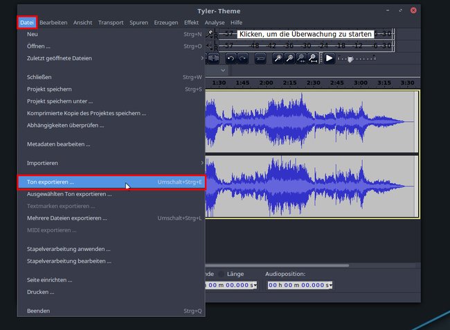 Audacity konvertiert FLAC- in MP3-Dateien. Bild: GIGA