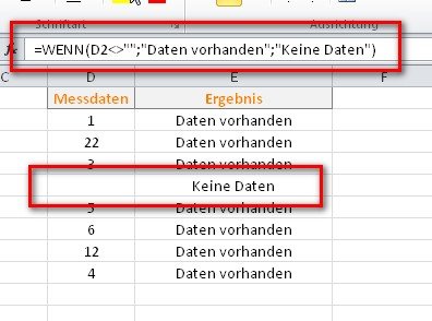 In Excel liegen UNGLEICH und GLEICH nahe beieinander