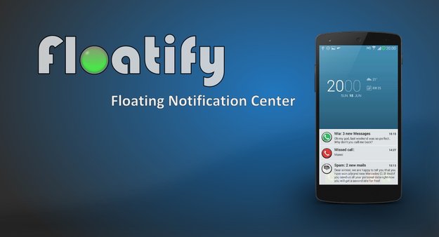 Floatify: Benachrichtigungen à la Android L mit vielen Einstellungsmöglichkeiten