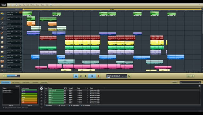 Der Magix Music Maker kommt schon nahe an ein GarageBand für Windows heran