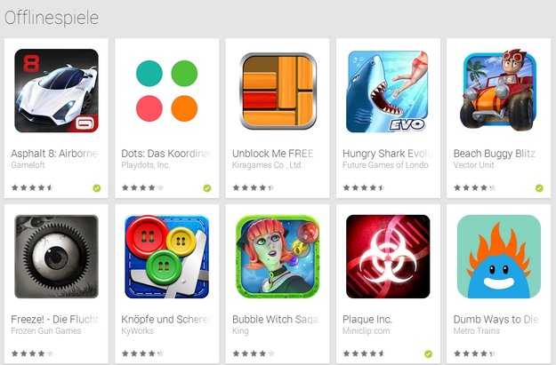 Android-Games: Play Store-Kollektion listet offline spielbare Titel