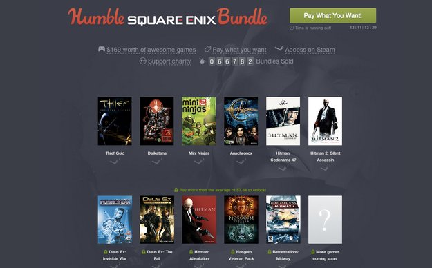 Humble Square Enix Bundle: Hitman, Deus Ex & mehr im Angebot