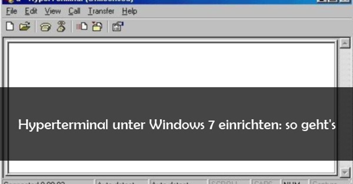 Using hyperterminal in windows 7 10