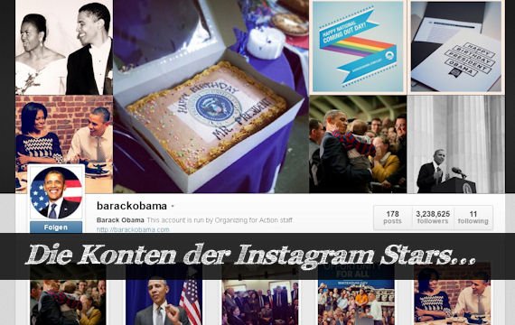 Stars auf Instagram: Die interessantesten Adressen