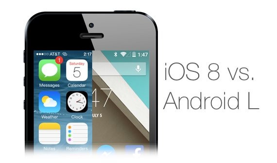 iOS 8 vs. Android L (5.0): Designvergleich