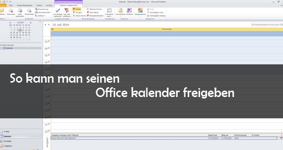 Outlook: Kalender freigeben - so geht's