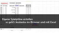 Spielpläne erstellen: Online & Vorlagen für Excel