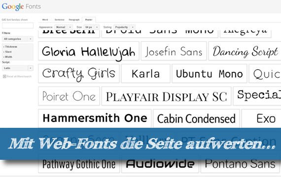 Top 10 Web-Fonts: Neue Typo-Designs aus dem Google-Fundus