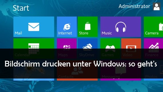 Bildschirm drucken unter Windows (XP, Vista, 7 und 8)