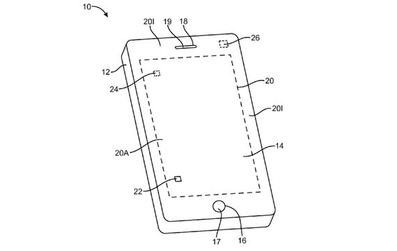 Apple-Patent zeigt flexibles Display ohne Buttons auf Frontseite