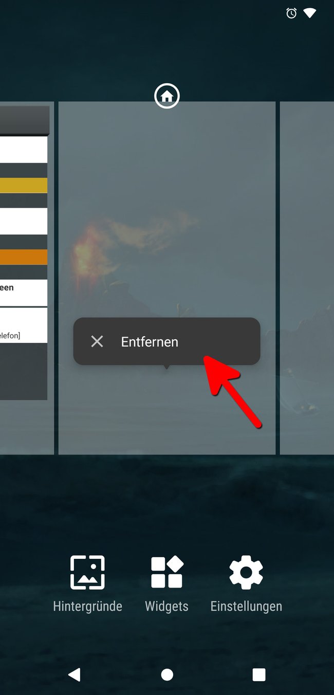 Haltet länger auf eine Homescreen-Seite gedrückt, um sie entfernen zu können. Bild: GIGA