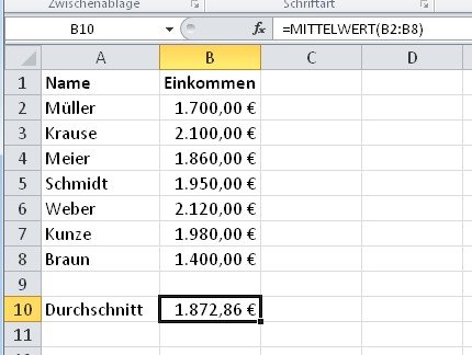 Durchschnitt berechnen: Geht blitzschnell mit Excel