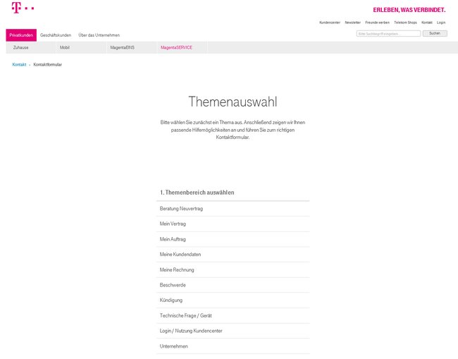 telekom störung emailkontakt