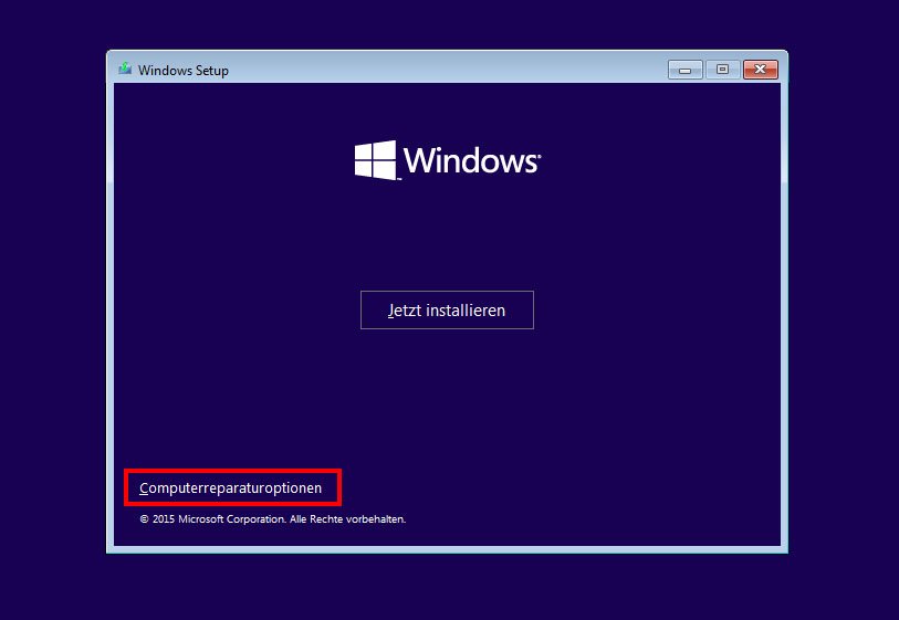 Windows 10 Reperatur Cd