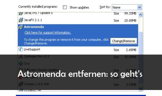 Astromenda löschen aus Firefox, Chrome und Co.